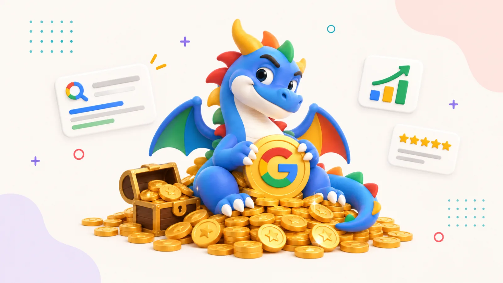 google dragon on your pile of gold